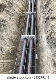 Underground cable duct bank installation