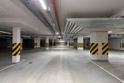 Underground empty parking garage stock photo containing parking and ...