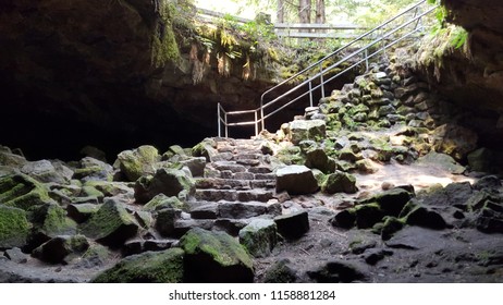 Underground Entrance To Ape Cave In Washington 