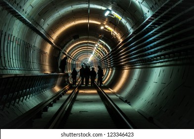 Underground facility and big tunnel leading deep down