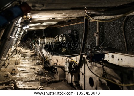 Underground heading machine in coal mine. Black coal mine, Silesia, Poland Stock photo © 