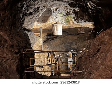 Underground of the historic silver mine in Tarnowskie Gory, a UNESCO heritage site. The 
