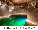 Underground Lake in the salt mine of Wieliczka, Poland