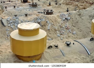 Underground Oil Tank Made Of Fiberglass.