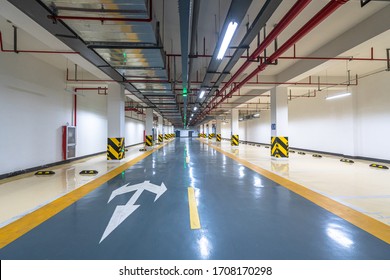 Underground Parking Lot In Airport