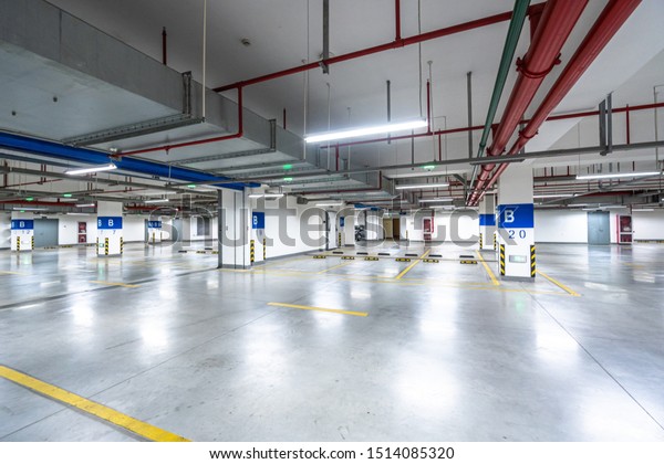 underground of parking lot in\
airport