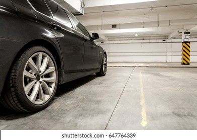 Underground Parking, Car Parked In Private Garage 