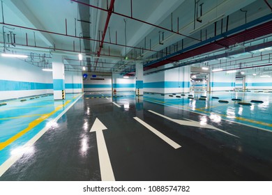 Underground Parking Ceiling Piping Systems Stock Photo 1088574782 ...