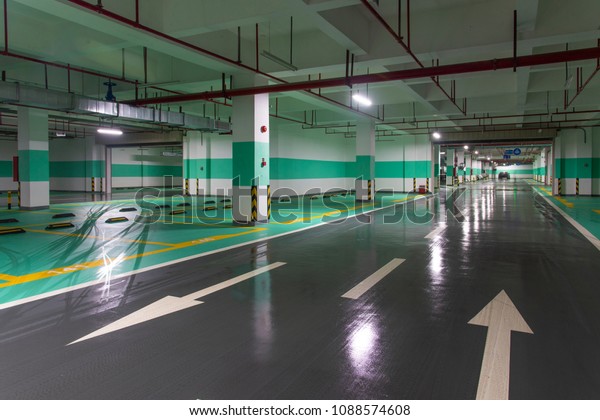 Underground parking\
and ceiling piping\
systems.
