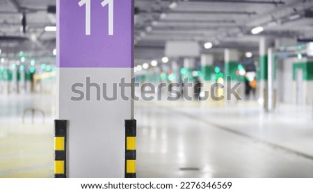 Underground parking garage, Parking lot