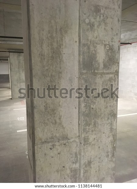 Underground Parking\
Garage with Concrete\
Columns