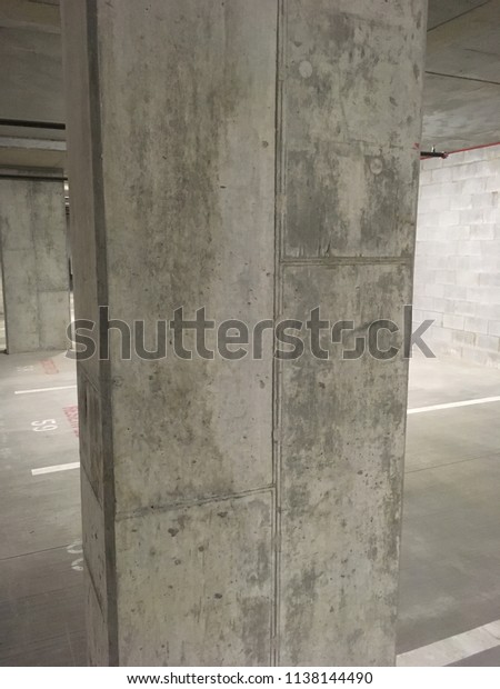 Underground Parking\
Garage with Concrete\
Columns