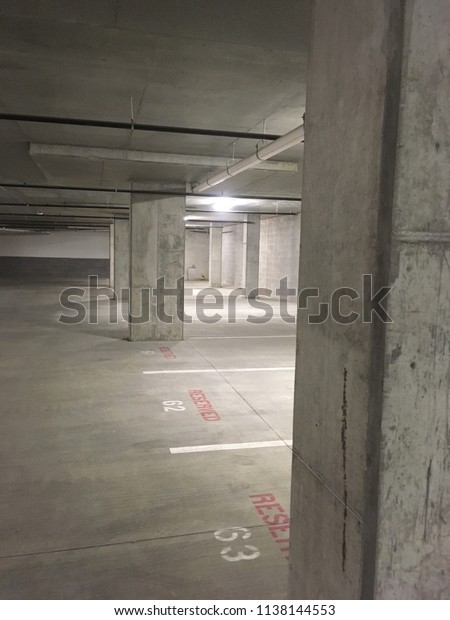 Underground Parking
Garage with Concrete
Columns
