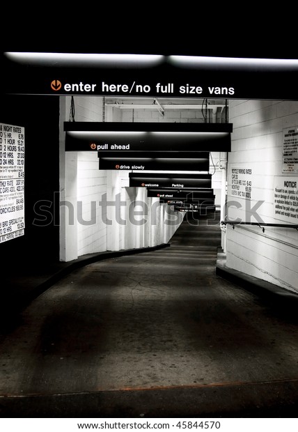 Underground Parking Garage Entry Nyc Stock Photo Edit Now 45844570