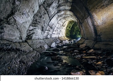 Underground River Flowing Through Large Oviform Stock Photo 1418866130 ...