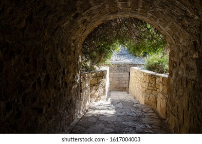 Underground road to Aphrodite Bay on the island of Cyprus