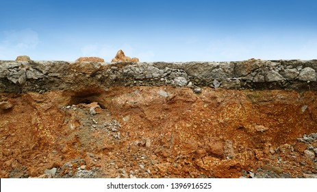 Underground Soil Layer Cross Section Earth Stock Photo 1396916525 ...