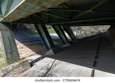 Underneath 2 Quiet Highway Overpass