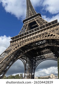 Underneath the Eiffel Tower in Paris