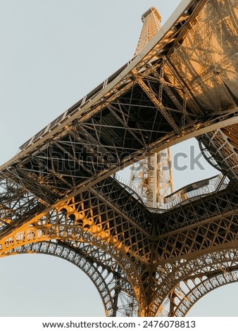 Underneath the Eiffel Tower in Paris
