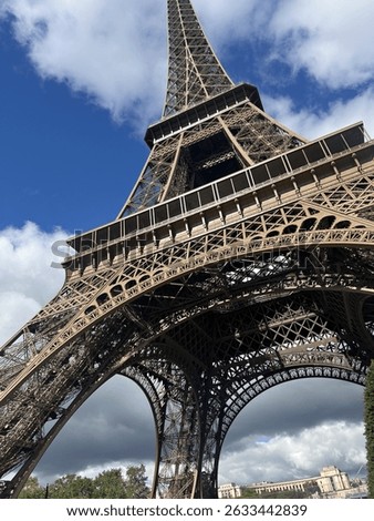 Underneath the Eiffel Tower in Paris
