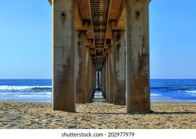 Underneath The Pier On Golden Mile Beach, Durban, South Africa