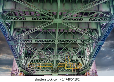 Underside Of Ballard Bridge Near Seattle, Washington