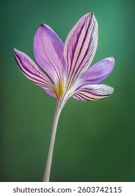 Underside of crocus flower in March in central Virginia