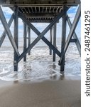 The underside of a pier at Edisto Beach