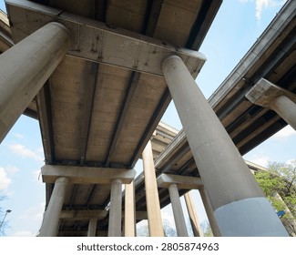 Underside of Spaghetti Junction (Gravelly Hill Interchange), Birmingham, UK