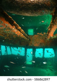 The Underwater Black Bart Wreck In Panama City, Florida      