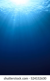 Underwater Blue Background In Sea