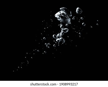 Underwater Bubbles on Black Background - Shutterstock ID 1908993217