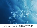 Underwater Bubbles with Sunlight. Underwater Background Bubbles