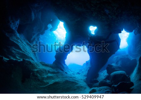Underwater cave in Miyakojima