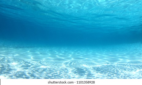 Underwater Clear Blue Ocean Background 