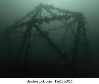 Underwater Geodesic Sphere With Fish