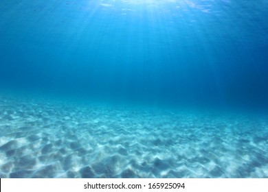 Underwater Sun Rays Sea Floor Sand Images Stock Photos Vectors