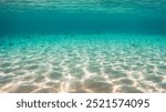 Underwater Sandy Ocean Floor with Sunlight Reflections in Clear Water