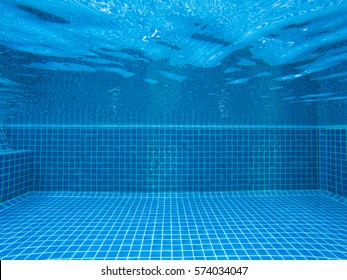 Underwater shot of the swimming pool.