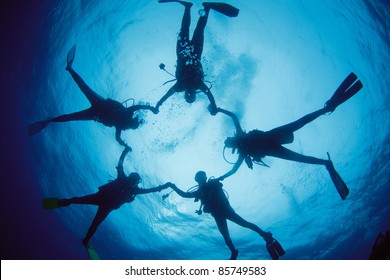 Underwater Star By Diver