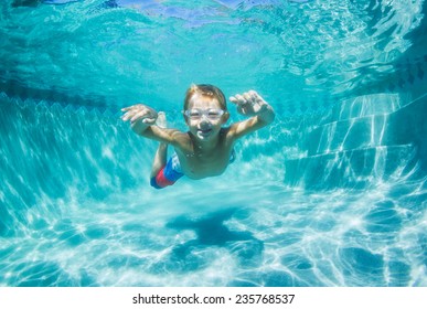 Underwater Young Boy Fun Swimming Pool Stock Photo 235768537 | Shutterstock