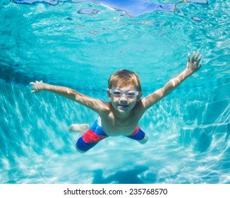 Underwater Young Boy Fun Swimming Pool Stock Photo 235768570 | Shutterstock