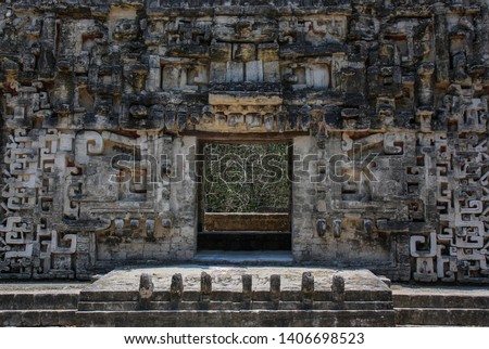 Underworld entrance in the ruins of the ancient Mayan city of Chicanna, Mexico