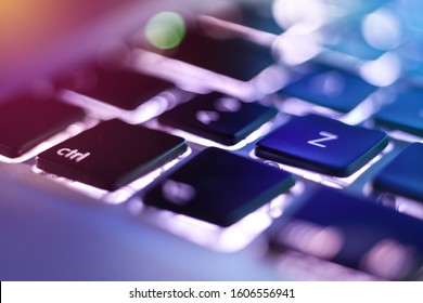 Undo Button Key Combo Shortcut, Control Z On Computer Keyboard Close Up