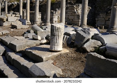 Unearthed Ruins In The Biblical City Of Ephesus, Turkey