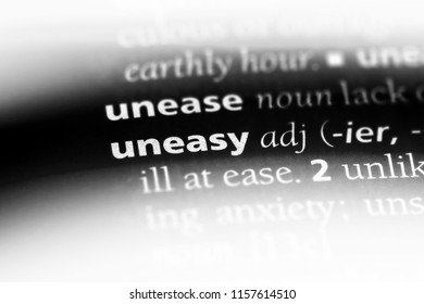 Uneasy Word Dictionary Uneasy Concept Stock Photo 1157614510 | Shutterstock