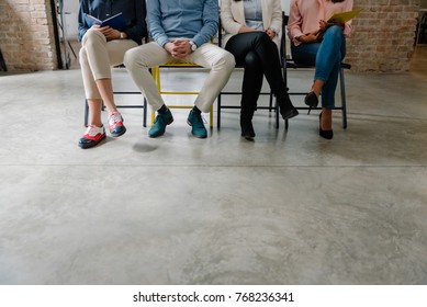 Unemployed People In The Waiting Room Job Hunting