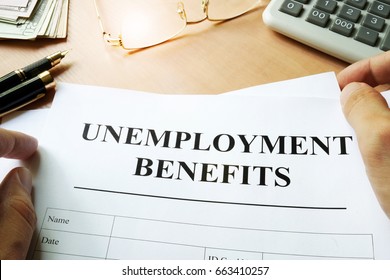 Unemployment Benefits Form On A Table.