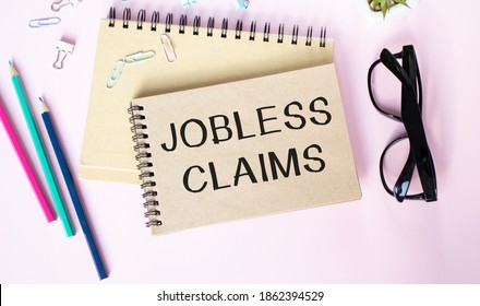 Unemployment Claim Form On White Background Top View Copy Space
